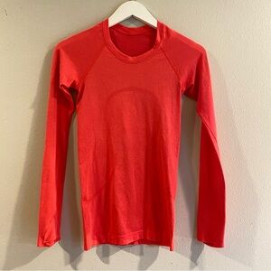 Lululemon SeaWheeze 2020 Swiftly Tech LongSleeve 2.0 Flare Orange Size 2 RARE
